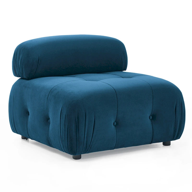 Canapé d'angle modulable 4 places Blue 93 avec pouf réversible