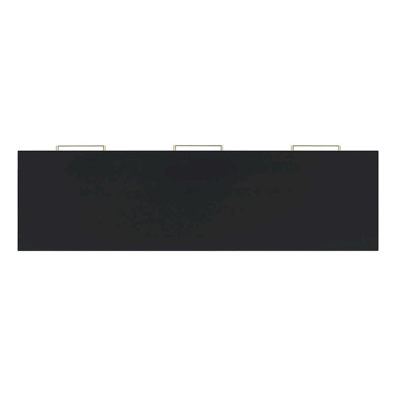 Console moderne de 57 po avec trois tiroirs et piètement original pour entrée, couloir et salon