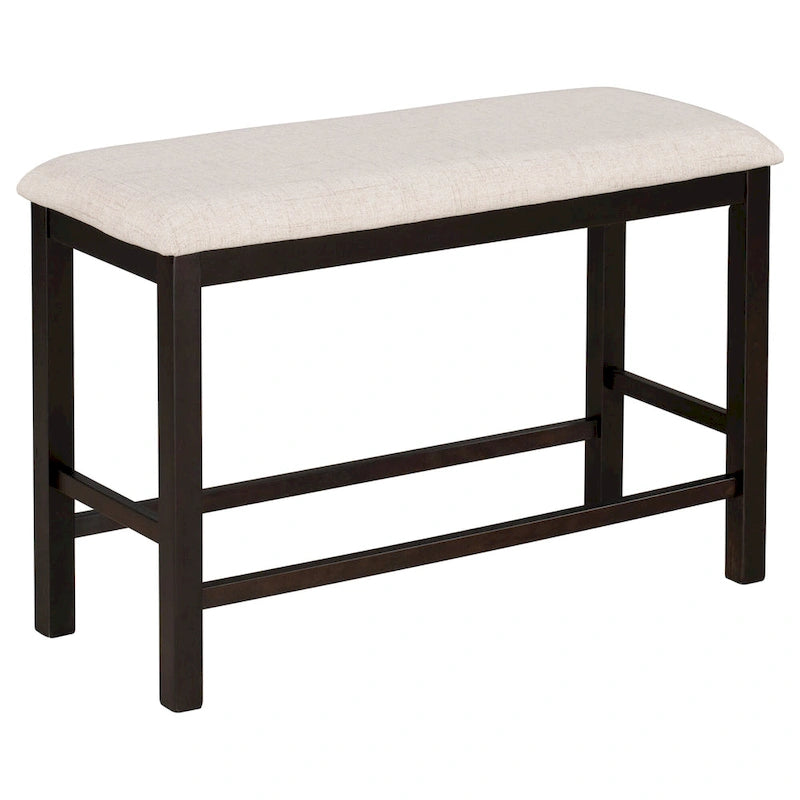 Ensemble table de salle à manger en bois 6 pièces hauteur comptoir vintage avec 4 chaises