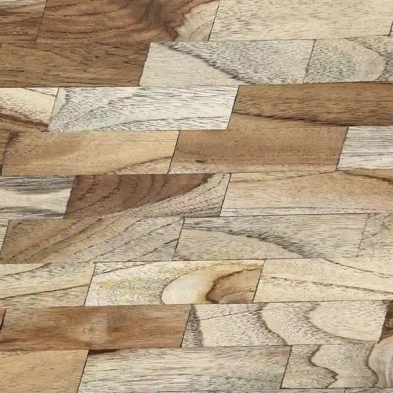18,75 Table basse design moderne faite à la main avec plateau en bois et pieds uniques en forme de V