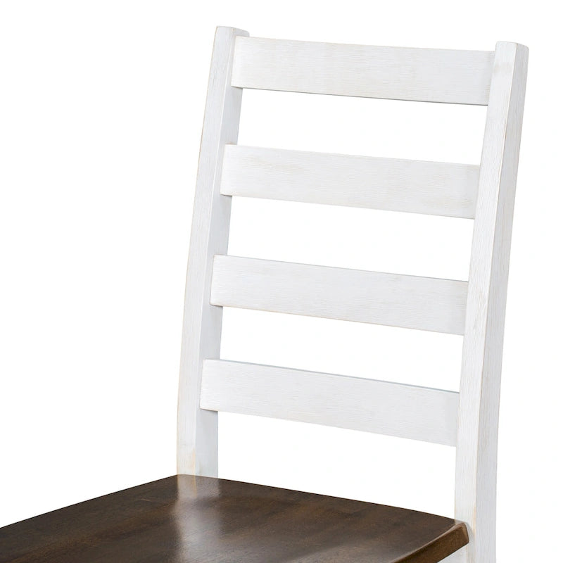 Ensemble de salle à manger 6 pièces en bois de noyer avec 4 chaises ergonomiques et un banc