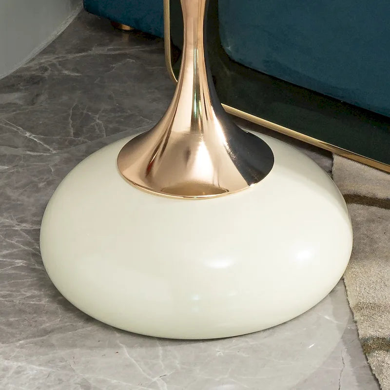 Table d'appoint en acier au carbone, finition or, 14,96, design moderne