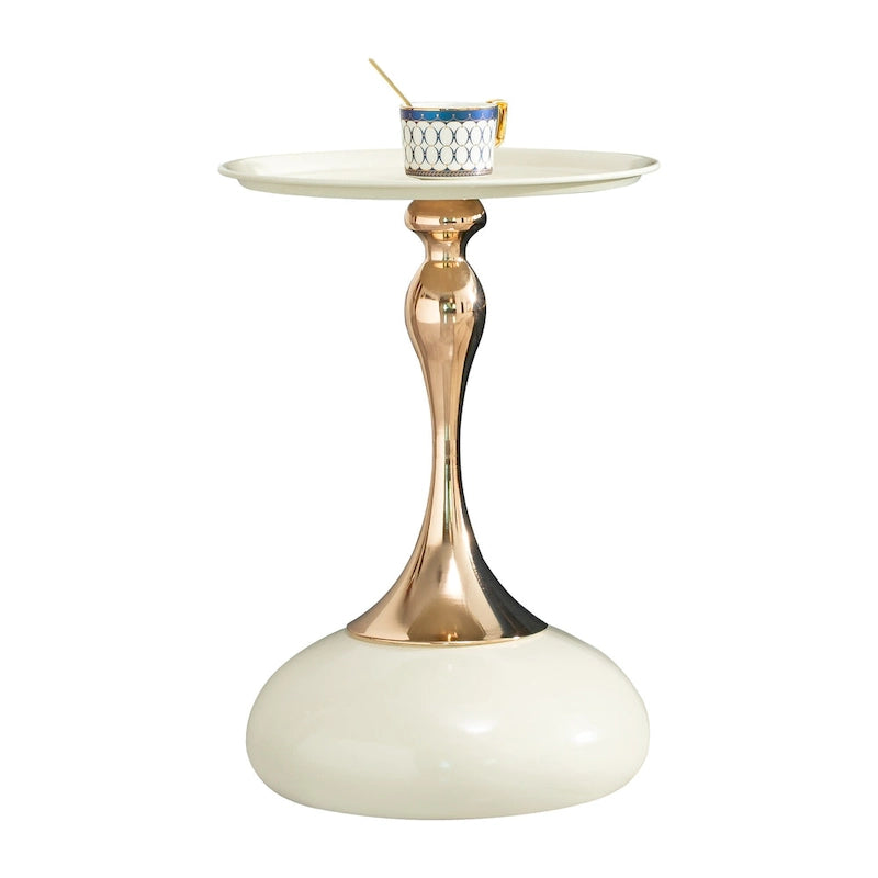 Table d'appoint en acier au carbone, finition or, 14,96, design moderne