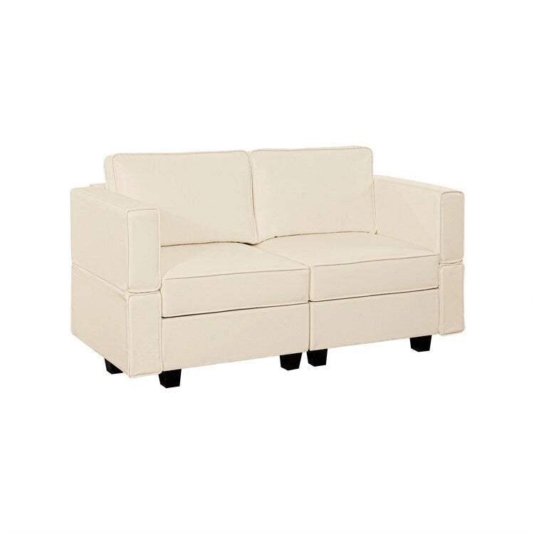 Canapé lit convertible modulable en éléments individuels avec méridienne/causeuse