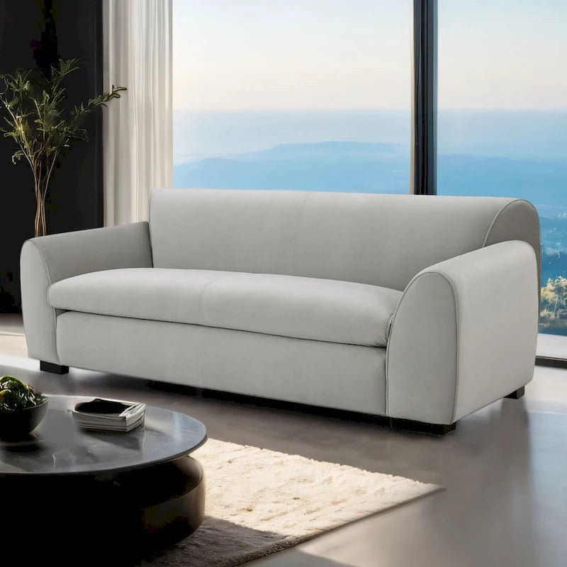 Canapé de style banquette moderne Corwin de Furniture of America avec tissu certifié OEKO TEX