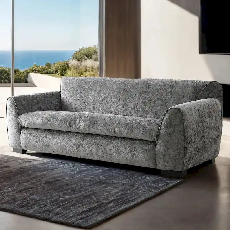 Canapé de style banquette moderne Corwin de Furniture of America avec tissu certifié OEKO TEX