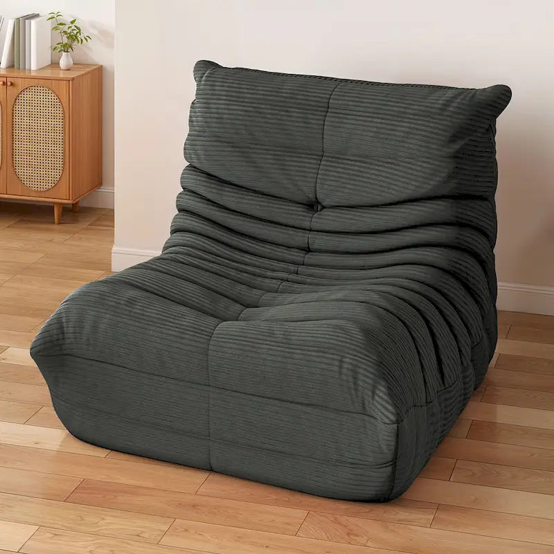 Fauteuil Poire Moasis avec Mousse à Mémoire de Forme, Canapé de Sol Paresseux pour Adultes et Enfants