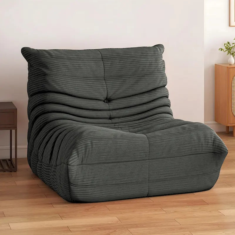Fauteuil Poire Moasis avec Mousse à Mémoire de Forme, Canapé de Sol Paresseux pour Adultes et Enfants