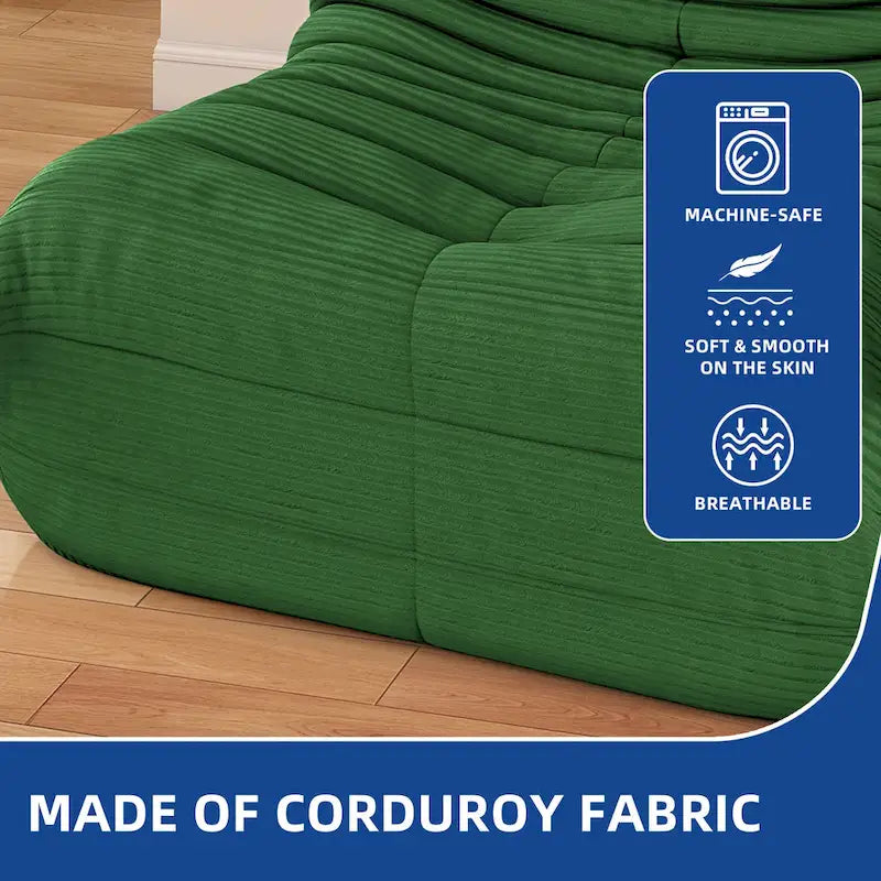 Fauteuil Poire Moasis avec Mousse à Mémoire de Forme, Canapé de Sol Paresseux pour Adultes et Enfants