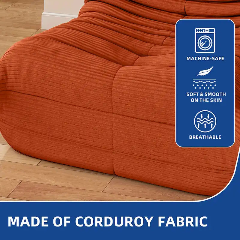 Fauteuil Poire Moasis avec Mousse à Mémoire de Forme, Canapé de Sol Paresseux pour Adultes et Enfants