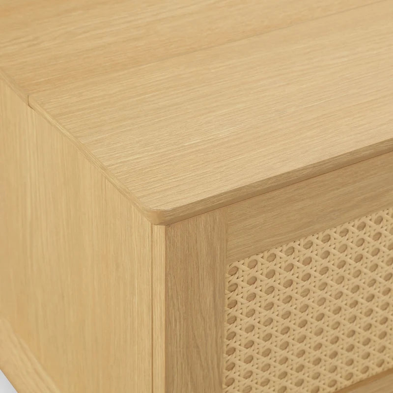 Table basse relevable en rotin Teagan Chelsea Square avec rangement – 42 x 17