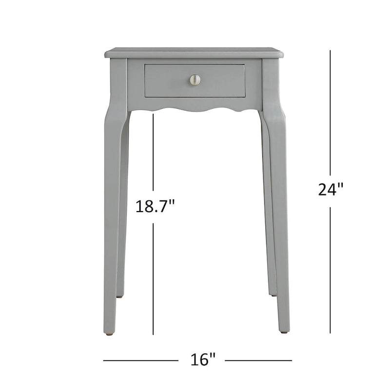 Table d'appoint de rangement en bois à 1 tiroir Daniella par iNSPIRE Q Bold