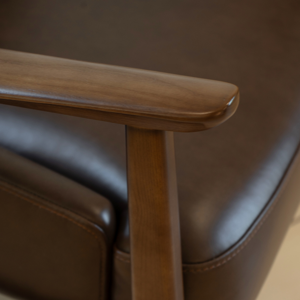 Mid-Century Leather Lounge Chair