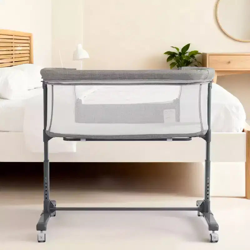 Berceau avec roulettes 鈥?Beige / Gris / Rose, Cododo, pour 1 bébé
