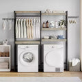 Étagère au-dessus du Lave-linge, Étagère de Rangement pour Sèche-linge à 5 Niveaux avec Hauteur Réglable, Étagère de Salle de Bain, Rangement Gain de Place pour Salle de Bain, Buanderie