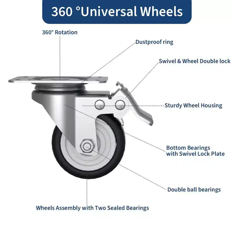 Armoire de rangement de garage avec roues et panneau perforé, armoire de rangement métallique verrouillable de 72 po de hauteur avec 2 portes et 4 étagères réglables pour atelier de garage