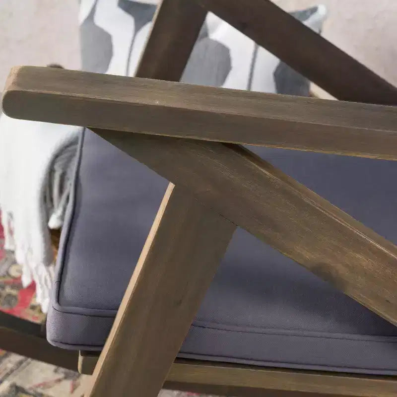Fauteuil à bascule de terrasse en bois d'acacia Gus - Christopher Knight Home