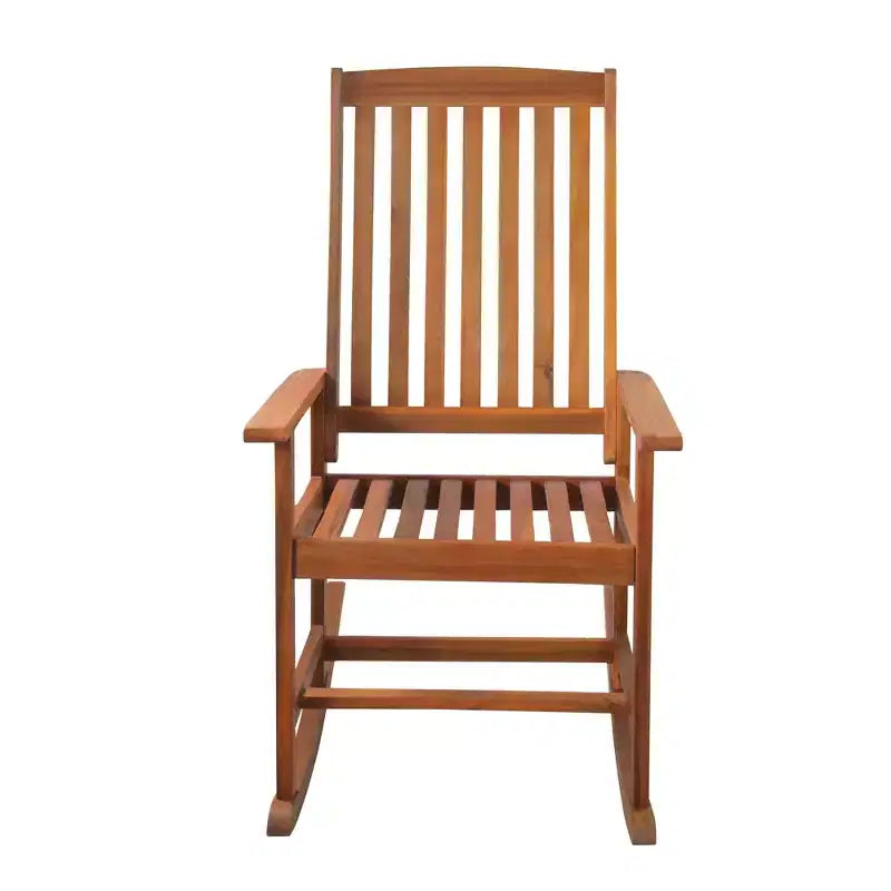 Chaise à bascule de jardin Northlight 43 en bois - Brun miel