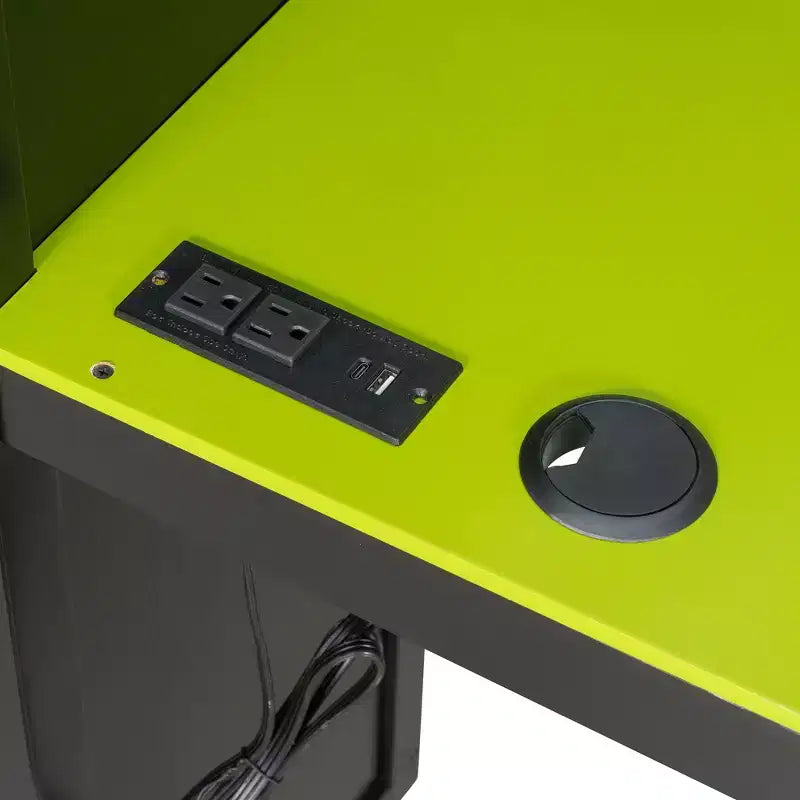 Lit mezzanine de jeu en L avec bureaux, lits superposés doubles avec lumières LED, ports USB, étagères de rangement, lit mezzanine d'angle en bois pour 2 personnes