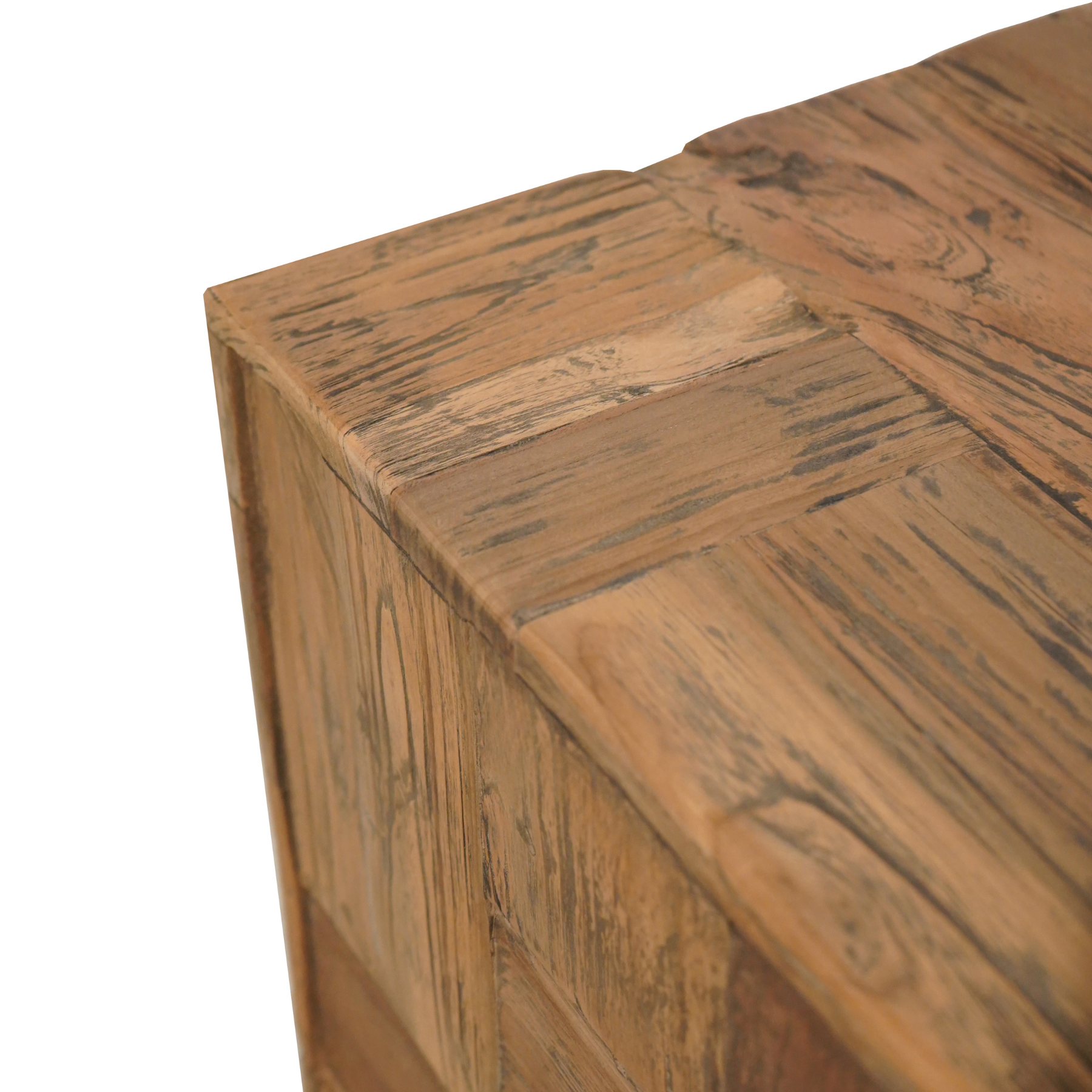 Farmhouse Reclaimed Wood Side Table with Reclaimed