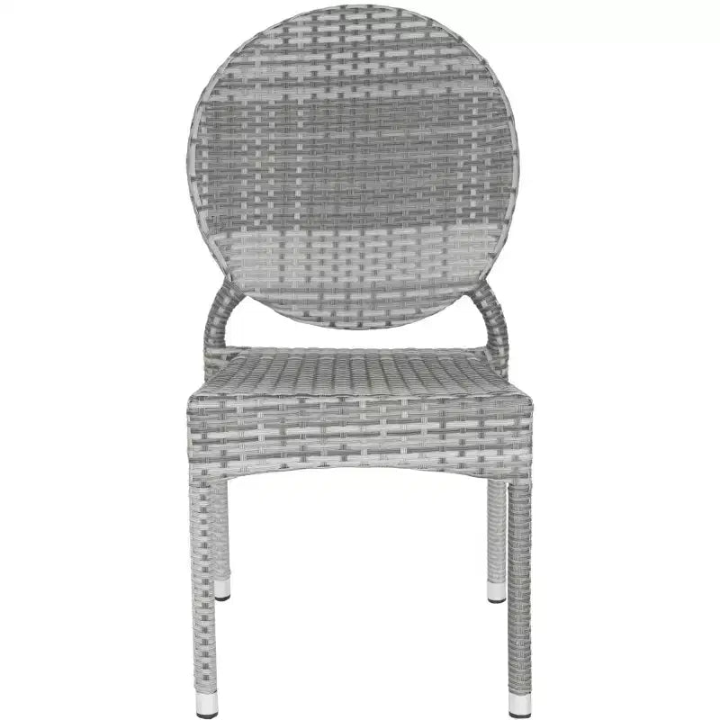 Chaise d'appoint empilable Valdez Intérieur/Extérieur (Lot de 2) - FOX5204 - Gris - Safavieh Couture