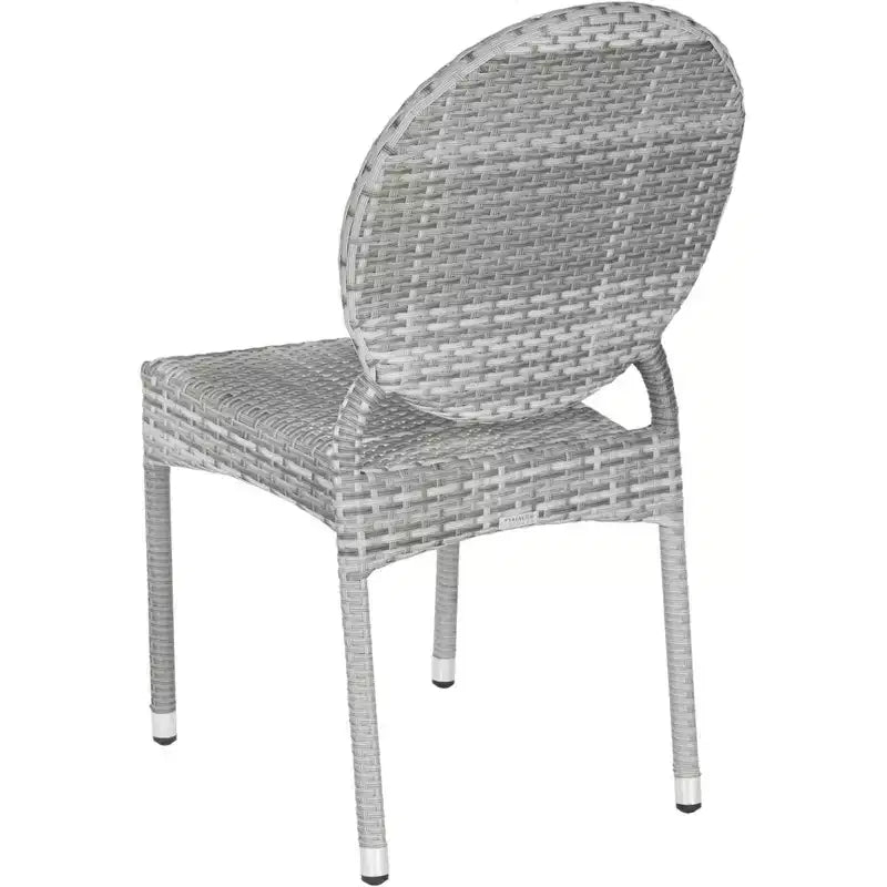 Chaise d'appoint empilable Valdez Intérieur/Extérieur (Lot de 2) - FOX5204 - Gris - Safavieh Couture