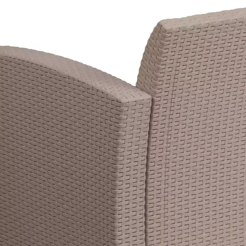 Chaise en rotin synthétique Flash Furniture avec coussin tout temps