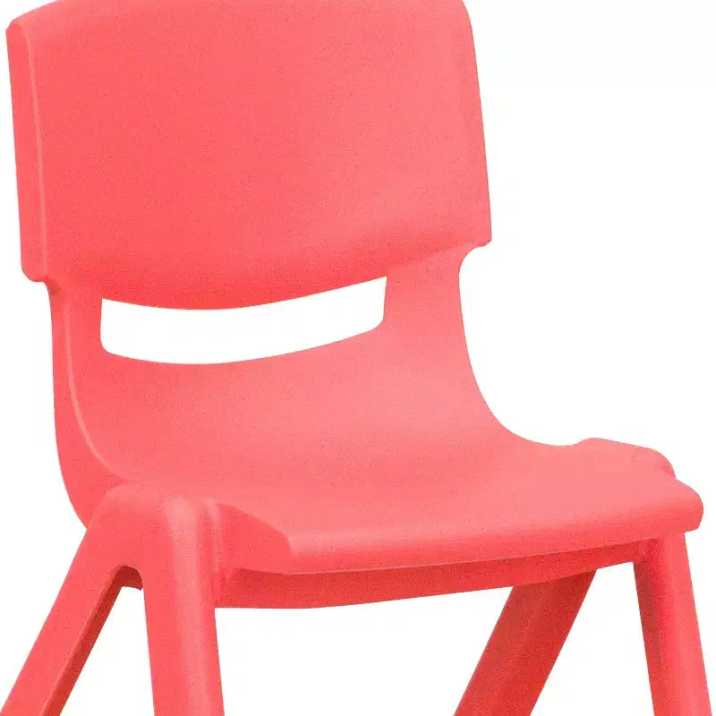 Flash Furniture Lot de 4 Chaises d'école empilables en plastique, hauteur d'assise 30,5 cm