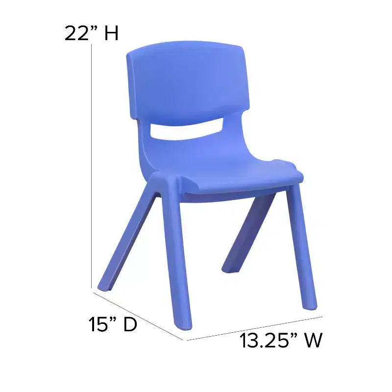 Flash Furniture Lot de 4 Chaises d'école empilables en plastique, hauteur d'assise 30,5 cm