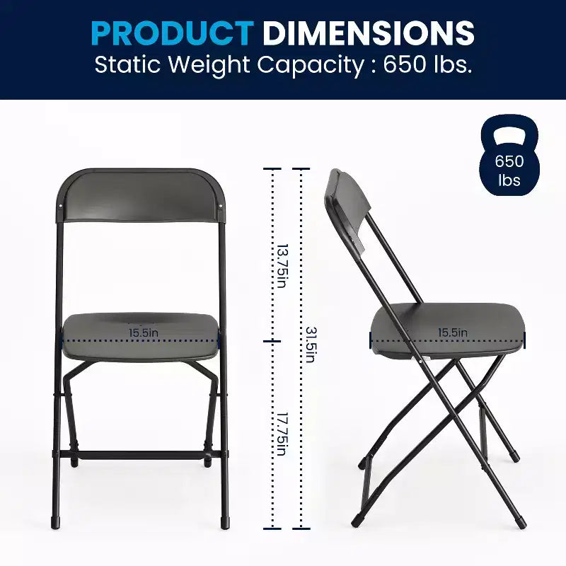 Ensemble table pliante de réception/formation Flash Furniture Kathryn 2,4 m en plastique aspect granit blanc avec 10 chaises pliantes