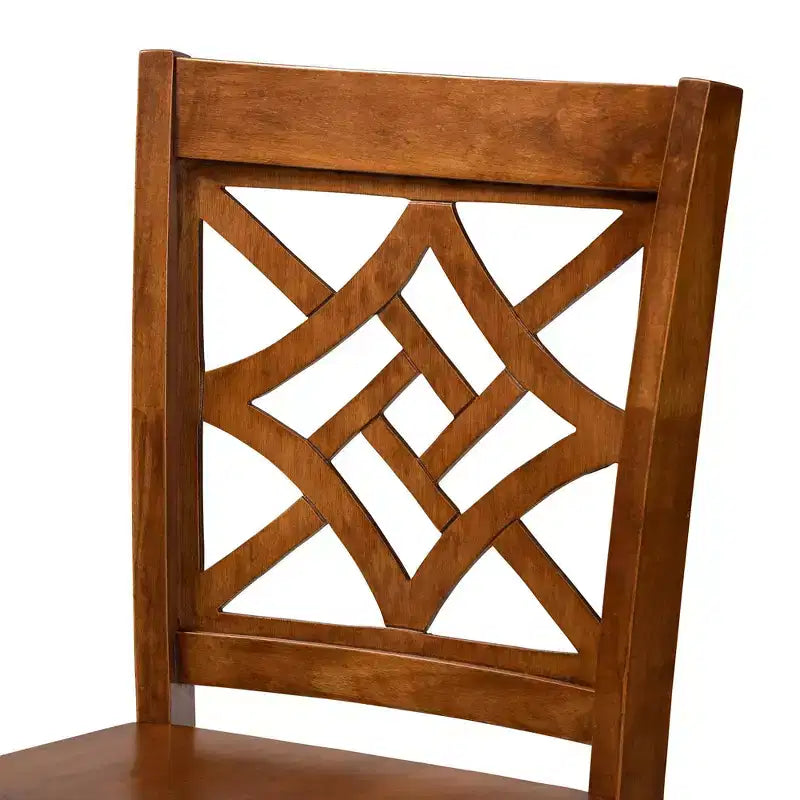 Lot de 2 tabourets de bar hauteur comptoir Nicolette en bois - Baxton Studio