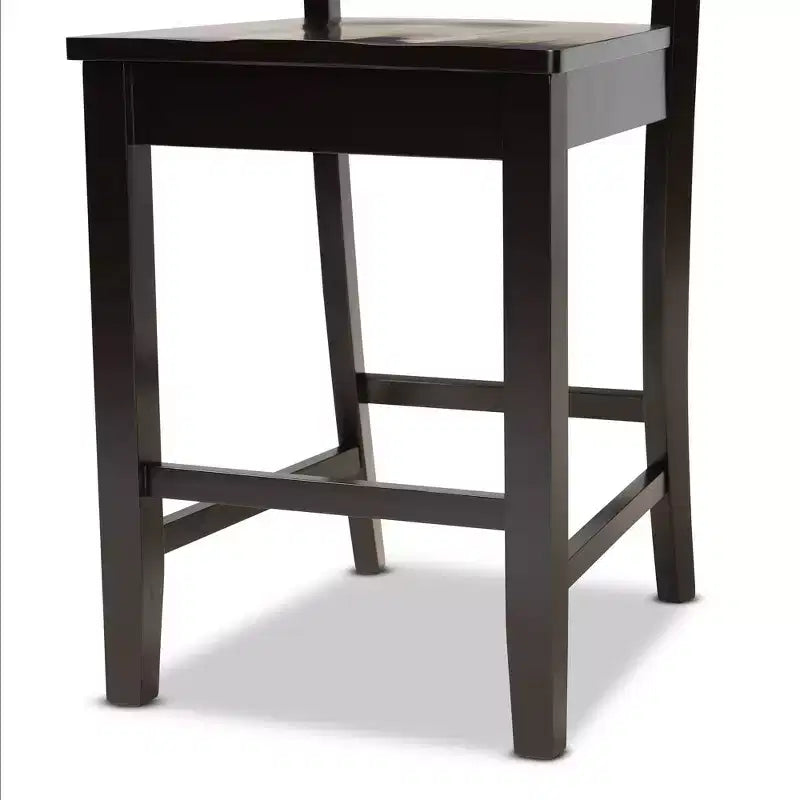 Lot de 2 tabourets de bar hauteur comptoir Nicolette en bois - Baxton Studio