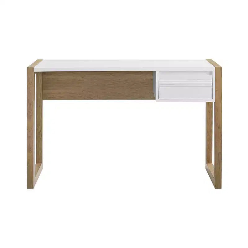Bureau d'écriture bicolore Claudine Chic avec tiroir rainuré - Saracina Home