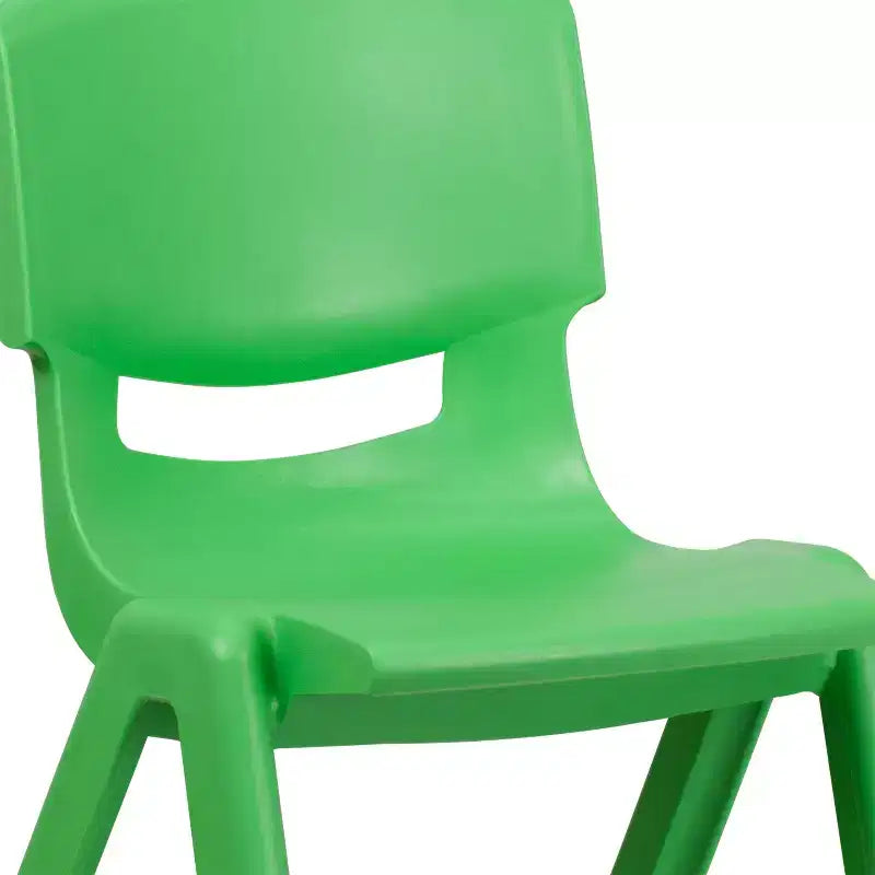 Emma et Oliver Lot de 2 chaises d'école empilables en plastique avec assise de 39,4 cm