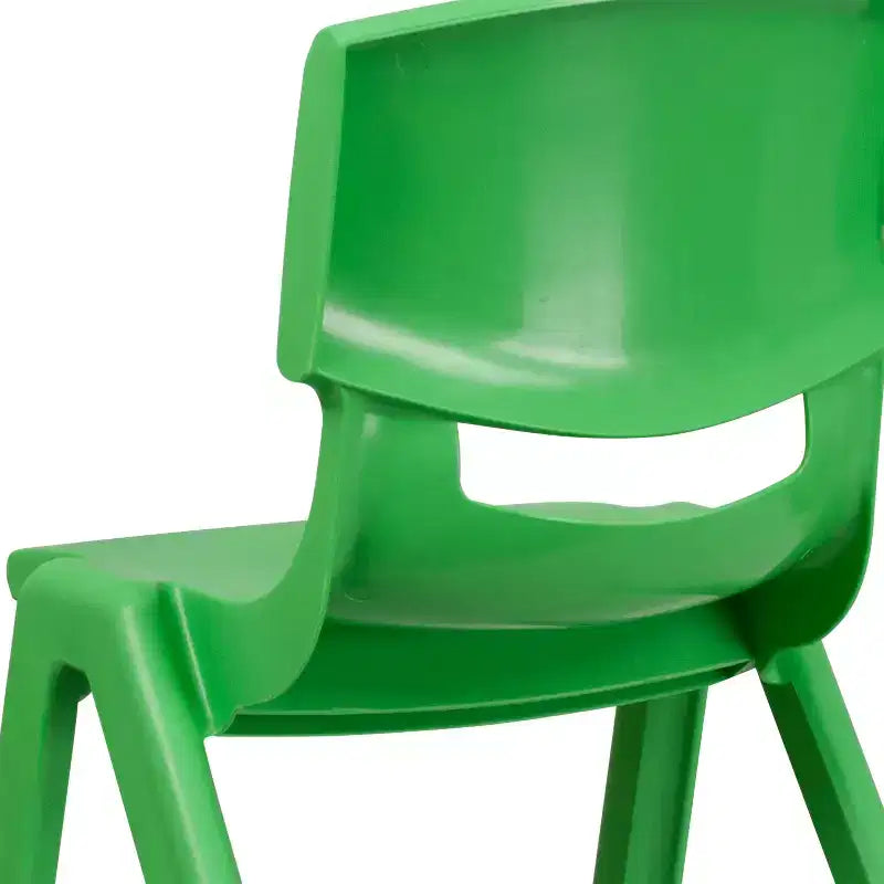 Emma et Oliver Lot de 2 chaises d'école empilables en plastique avec assise de 39,4 cm