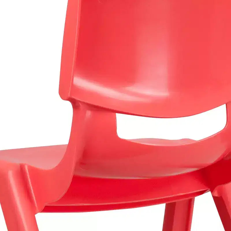 Emma et Oliver Lot de 2 chaises d'école empilables en plastique avec assise de 39,4 cm