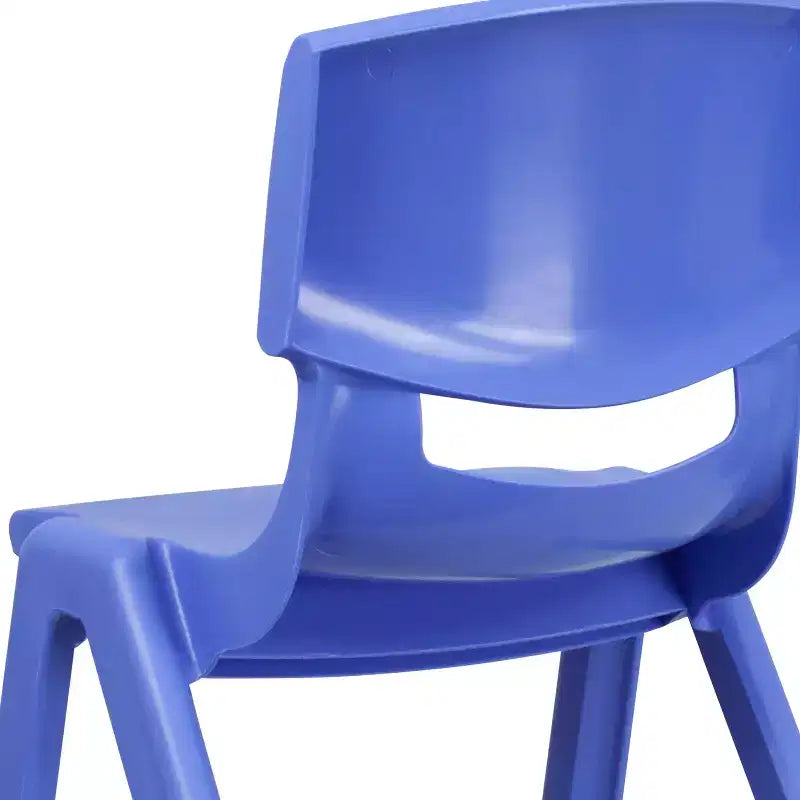 Emma et Oliver Lot de 2 chaises d'école empilables en plastique avec assise de 39,4 cm