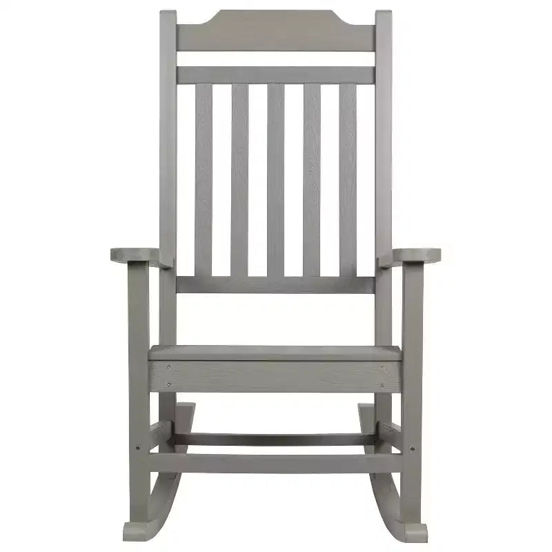 Fauteuil à bascule Emma et Oliver tout temps en faux bois - Meubles de patio et de jardin