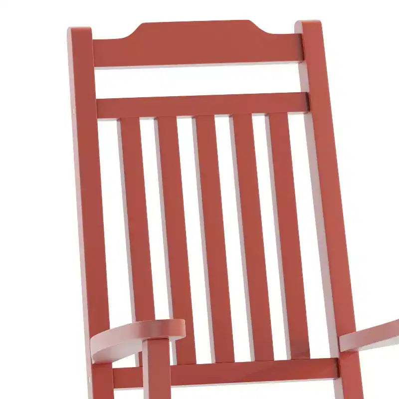 Fauteuil à bascule Emma et Oliver tout temps en faux bois - Meubles de patio et de jardin