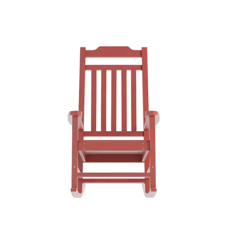 Fauteuil à bascule Emma et Oliver tout temps en faux bois - Meubles de patio et de jardin