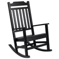 Fauteuil à bascule Emma et Oliver tout temps en faux bois - Meubles de patio et de jardin
