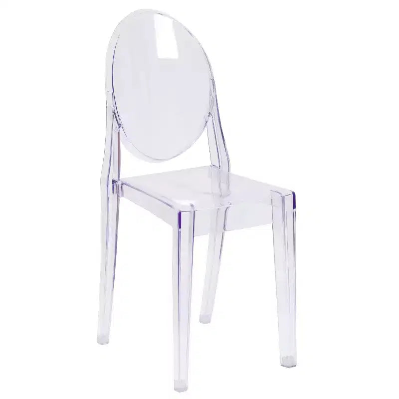 Emma and Oliver Ghost Side Chair in Transparent Crystal