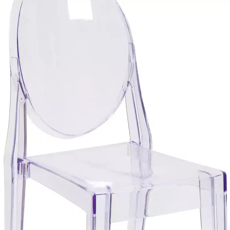 Chaise latérale Ghost Emma et Oliver en cristal transparent