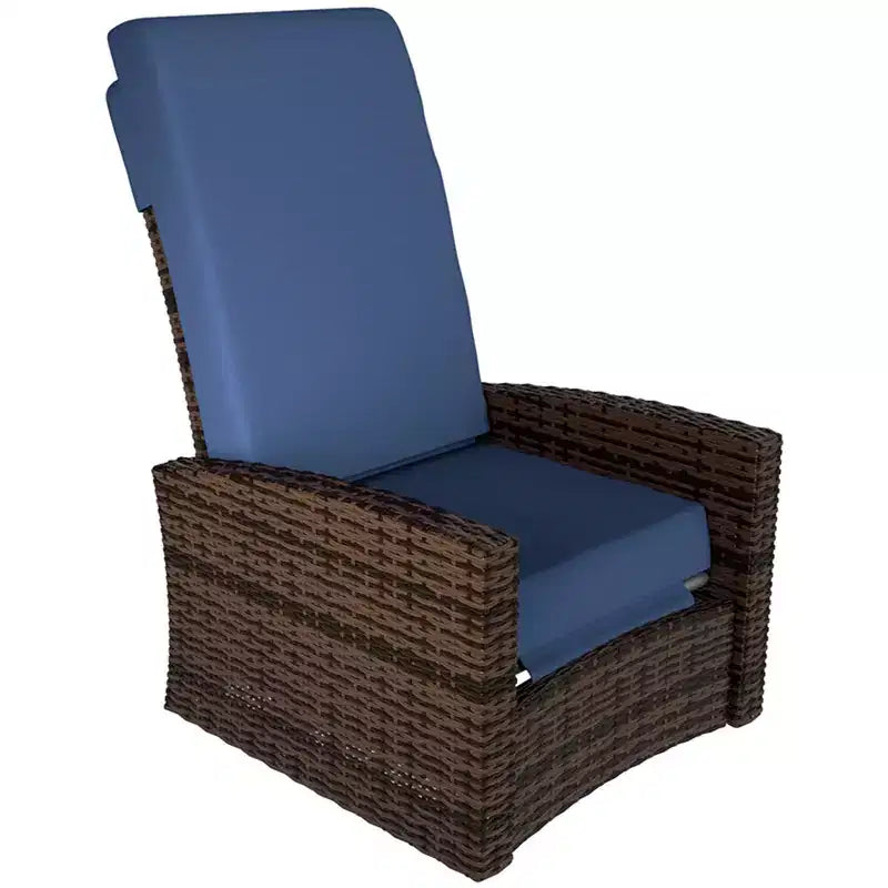Fauteuil inclinable en rotin synthétique Outsunny avec pivotement à 360°, coussin moelleux, chaise longue pour patio, jardin, cour arrière