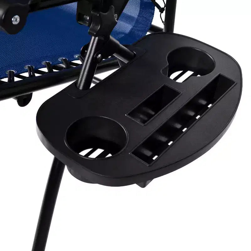 Fauteuil inclinable zéro gravité pliable et réglable en maille Flash Furniture avec oreiller et plateau porte-gobelet, lot de 2