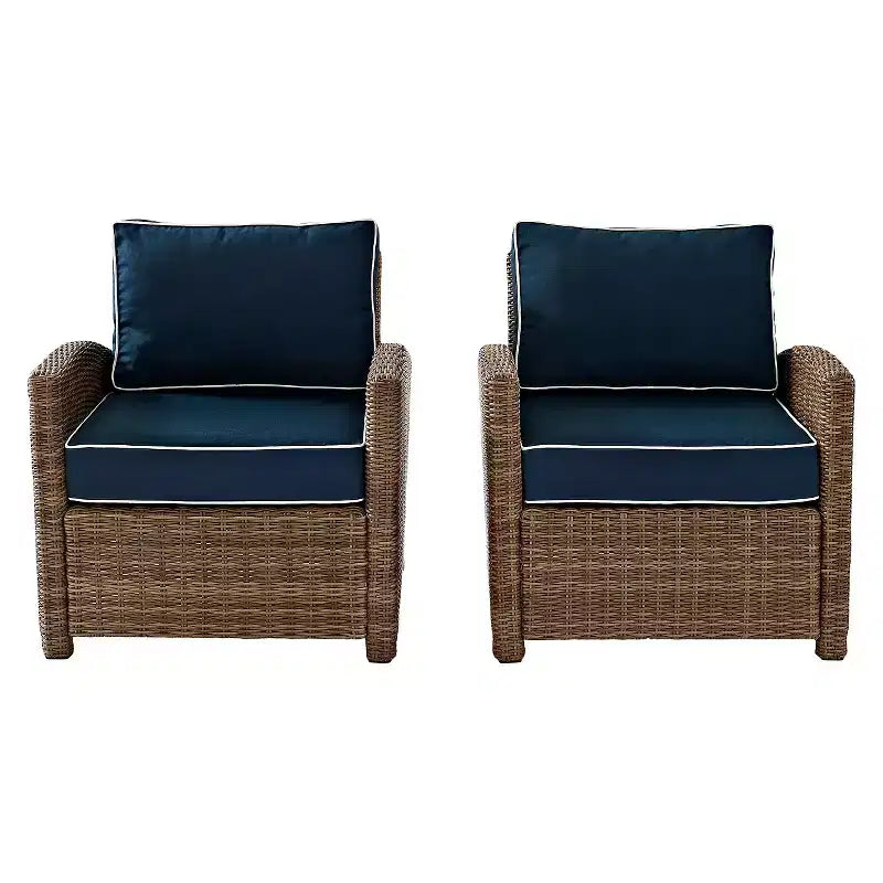 Ensemble de 2 fauteuils d'extérieur en osier Bradenton – Crosley