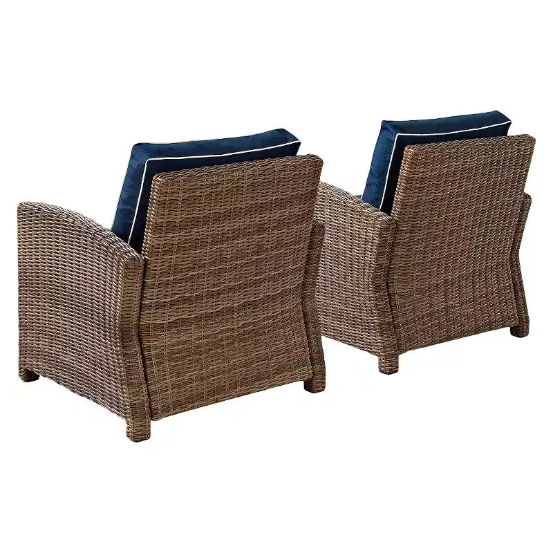 Ensemble de 2 fauteuils d'extérieur en osier Bradenton – Crosley