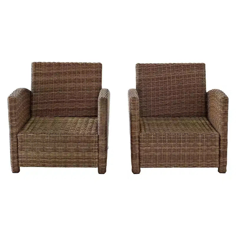 Ensemble de 2 fauteuils d'extérieur en osier Bradenton – Crosley