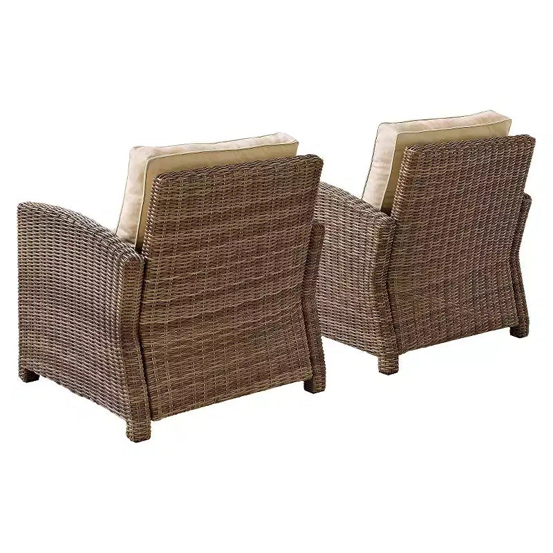 Ensemble de 2 fauteuils d'extérieur en osier Bradenton – Crosley