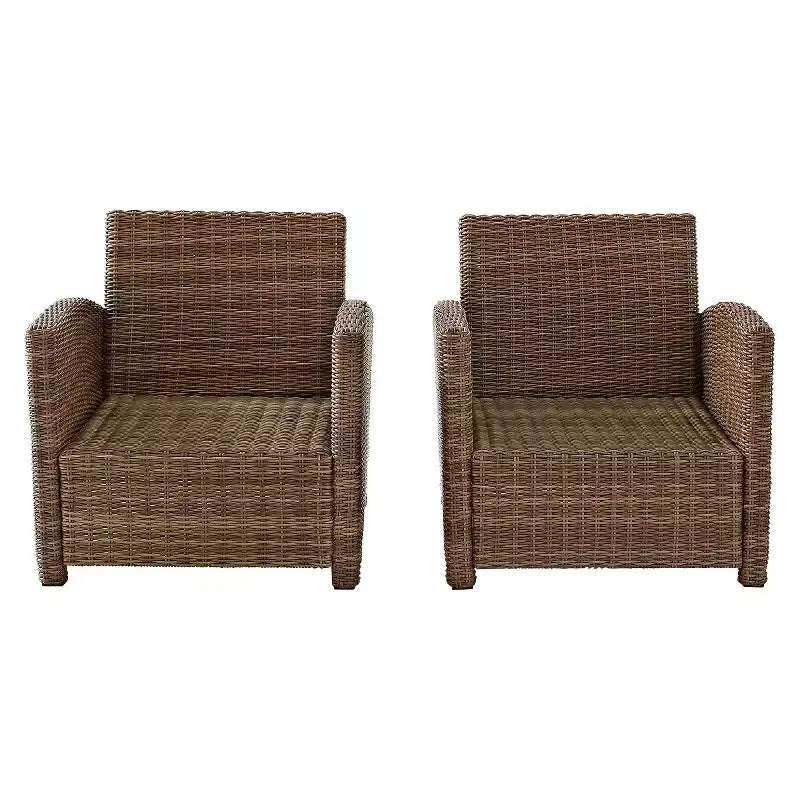 Ensemble de 2 fauteuils d'extérieur en osier Bradenton – Crosley